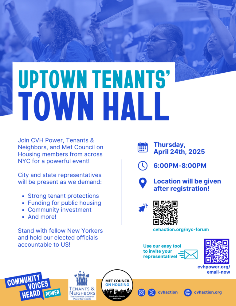Uptown Tenants’ Town Hall